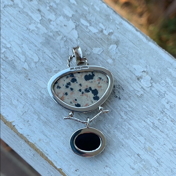 Whitney Kelly Sterling Dalmatian Jasper Pendant - Picture 8 of 16